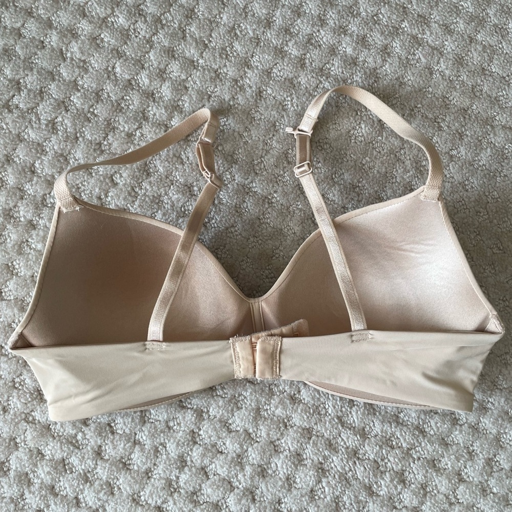 Auden Lightly Lined Wirefree Bra Soft Beige/Nude 32B Adjustable Straps Racerback - Picture 6 of 9
